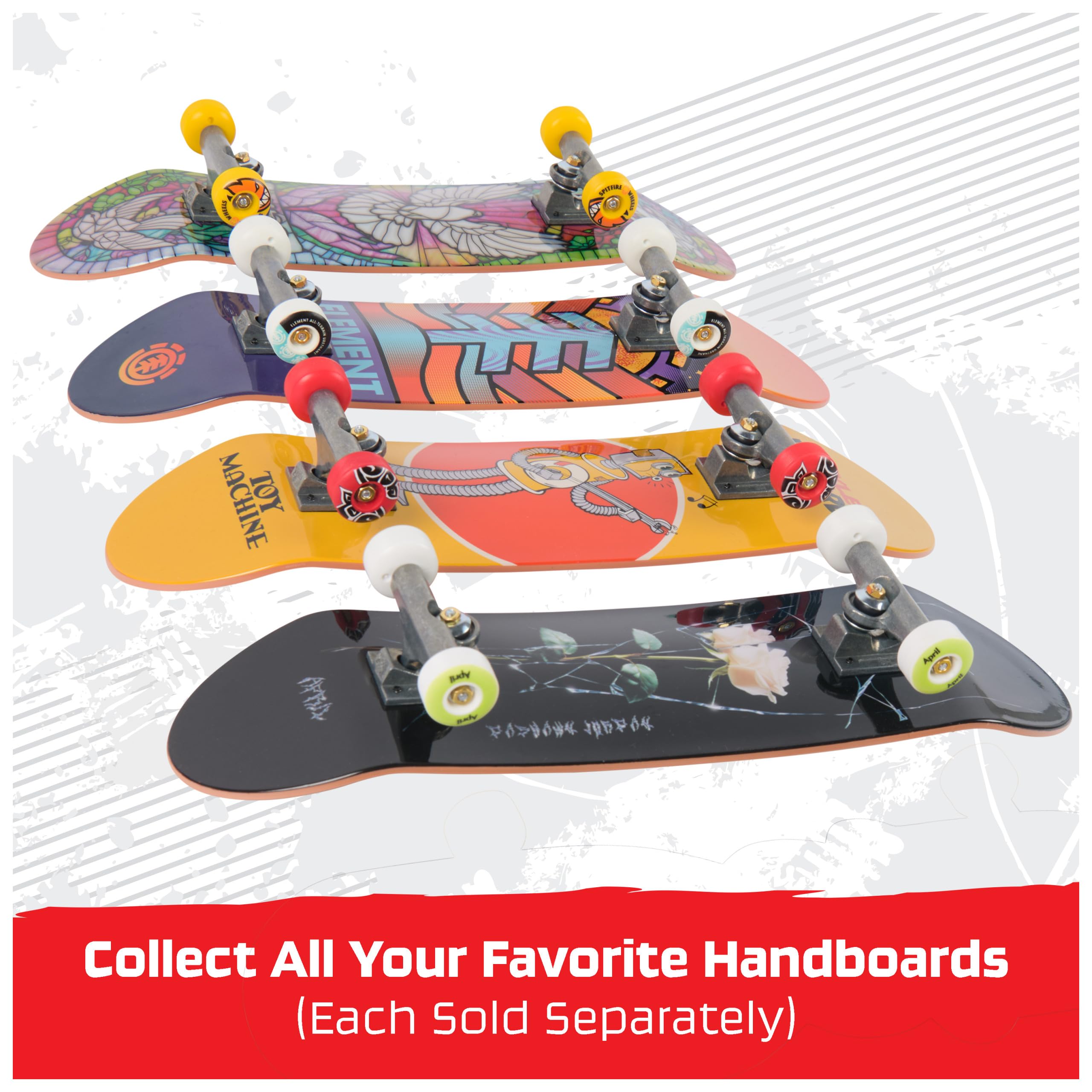 Tech Deck, April Handboard Authentic Mini Skateboards (Hand Use